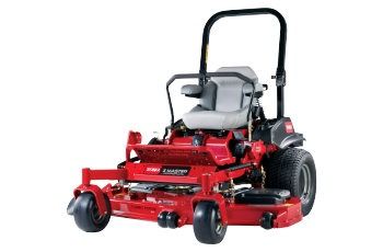Red Riding Lawn Mower With Black Roll Bar and Front Deck, Isolated on White Background — Casali's in Mareeba, QLD