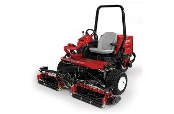 Red Riding Lawn Mower With Roll Bar and Front-mounted Cutting Deck on a White Background — Casali's in Mareeba, QLD