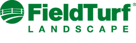 FieldTurf Landscape logo in green and white with a stylized field icon