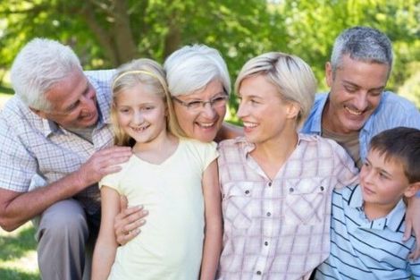Three generations of family