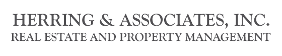 The logo for herring & associates inc. real estate and property management