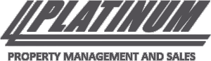 A logo for platinum property management and sales