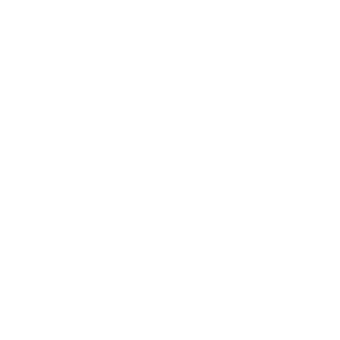 White Aurelian AMC logo for website header and footer