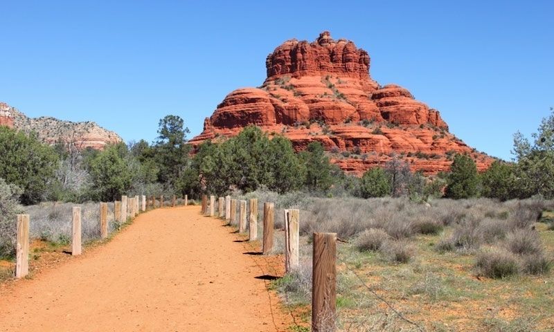 Iconic Bell Rock red rock formation in Sedona near Southwest Inn Sedona