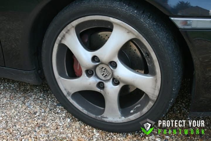 dirty wheels before thorough cleaning