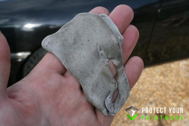 claybar pulling off all the paintwork contamination