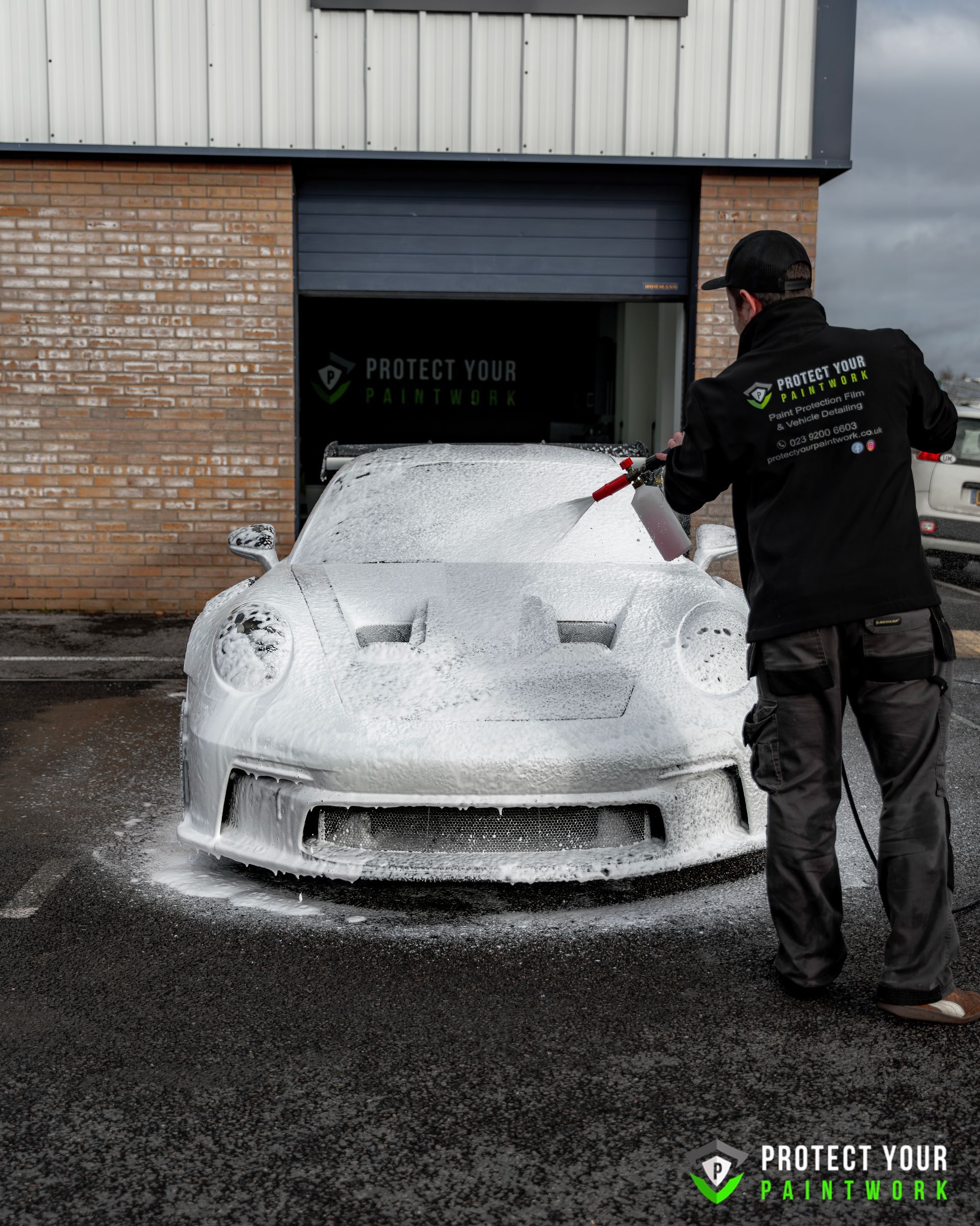 snow foam prep porsche gt3rs hampshire