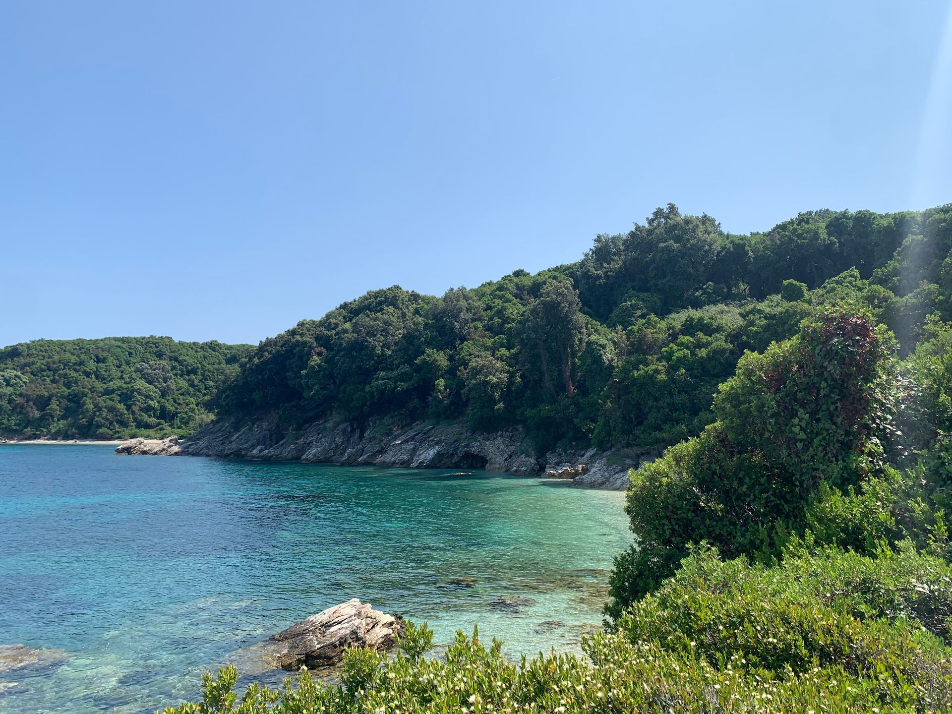 Corfu town coastline