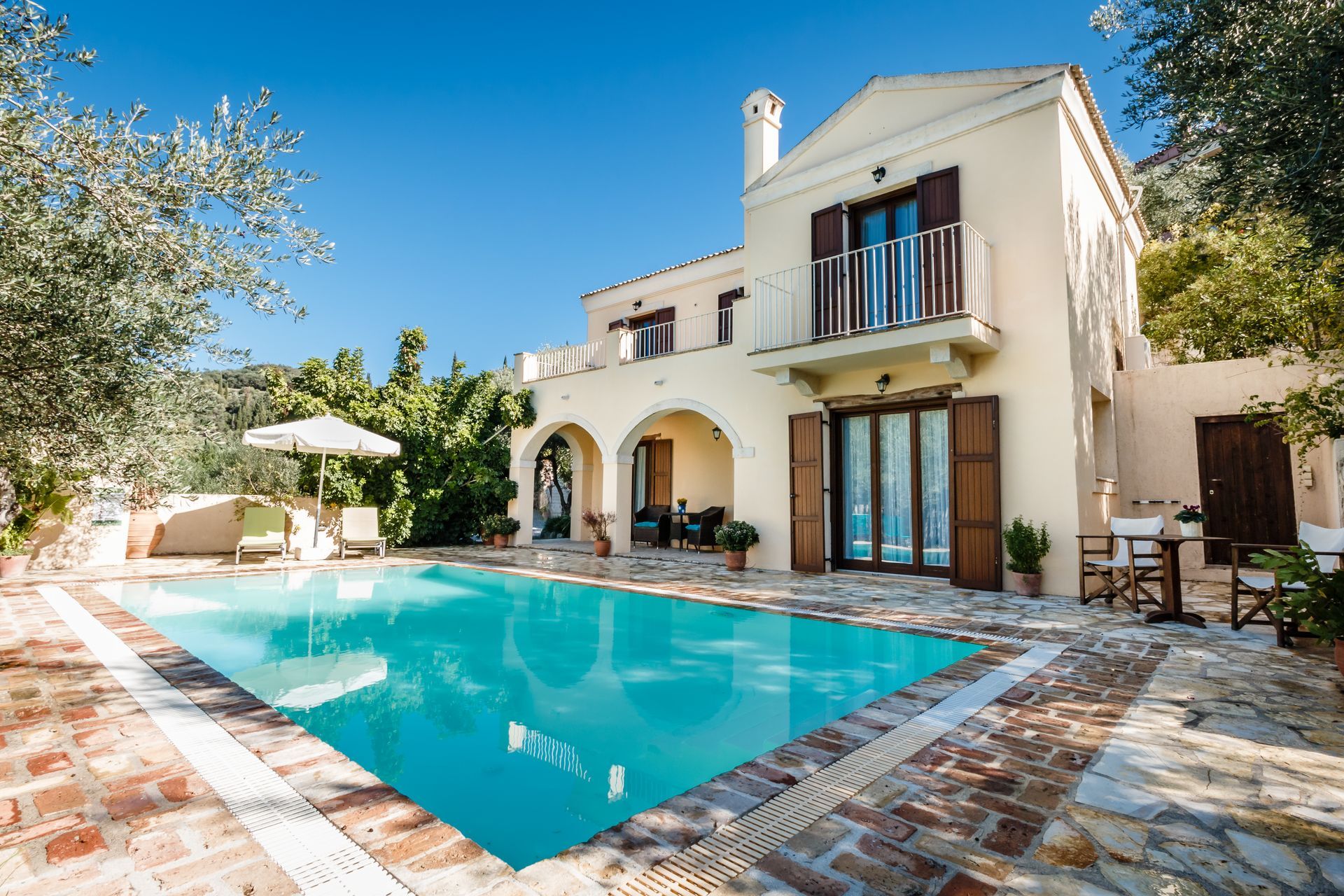 Corfu poolside view