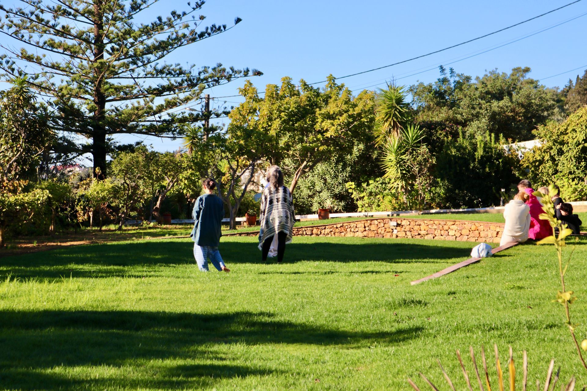 Practice in the garden