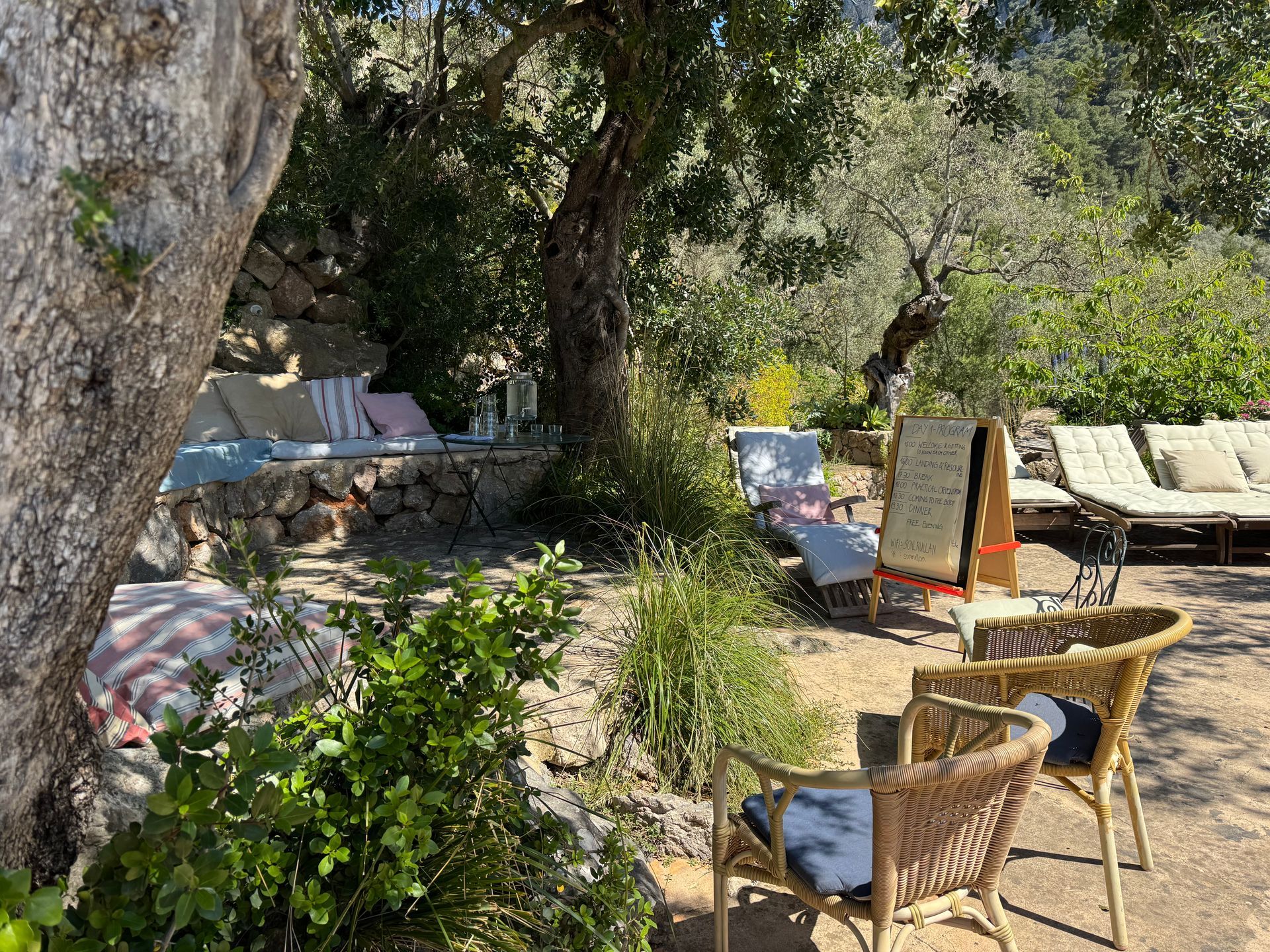 Outdoor setting in Mallorca