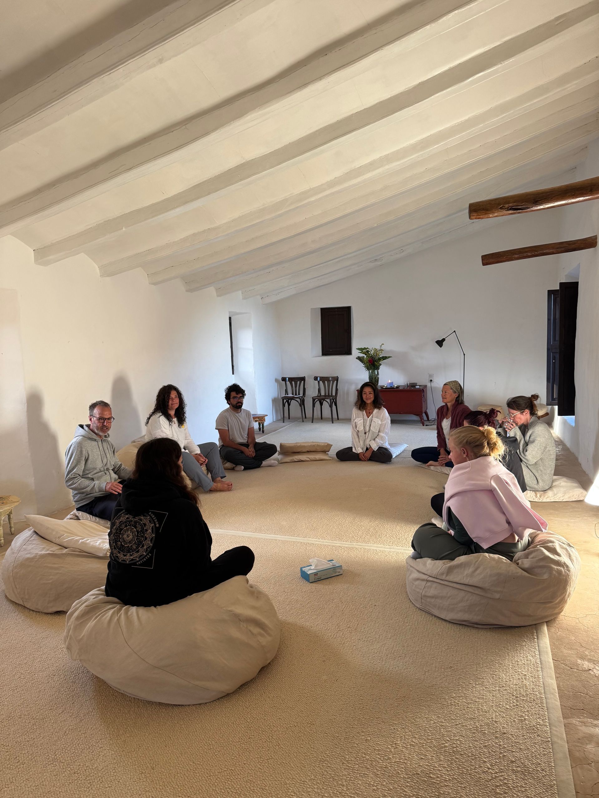 Indoor yoga practice