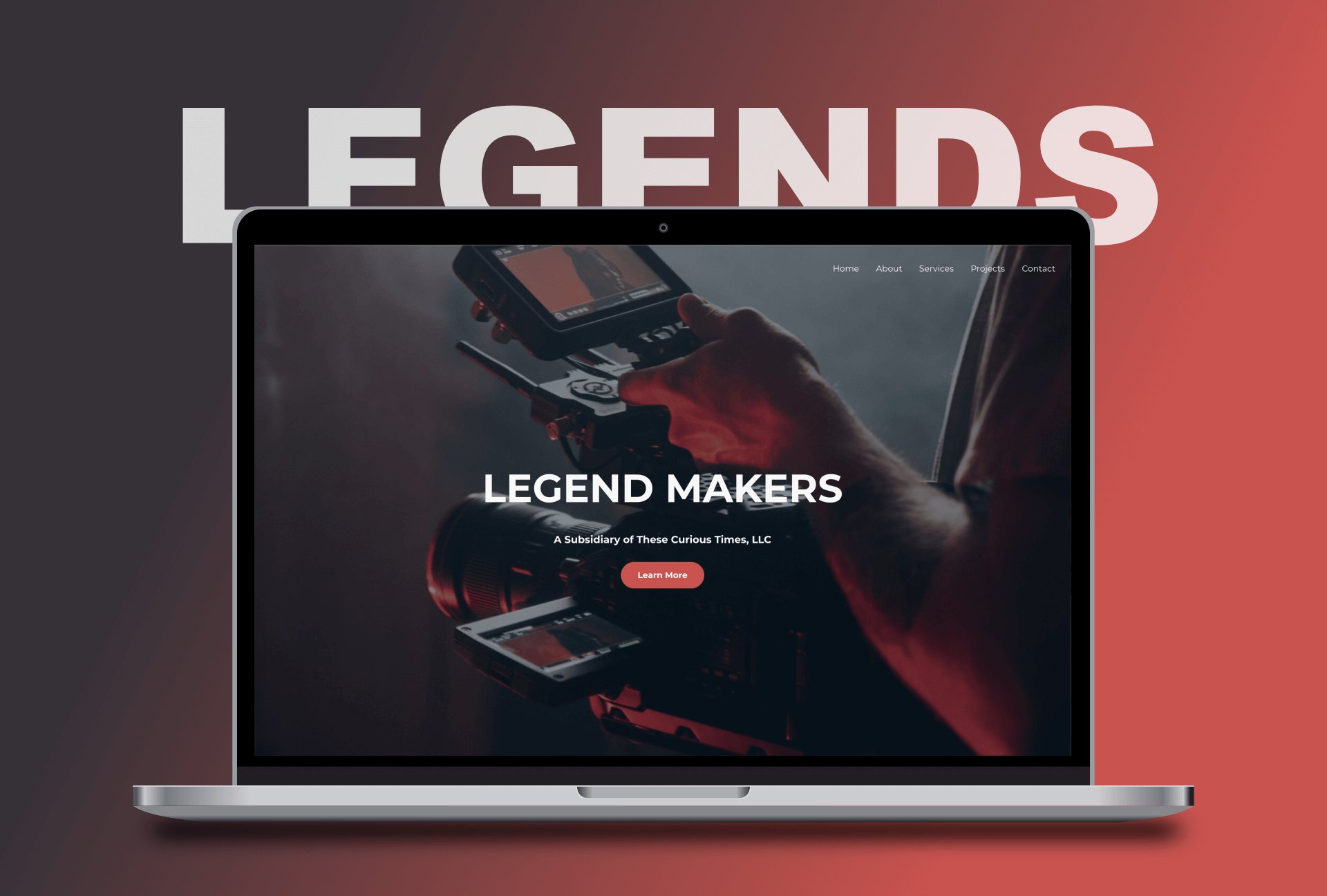 Legend Makers -Professional Media Company Website Display