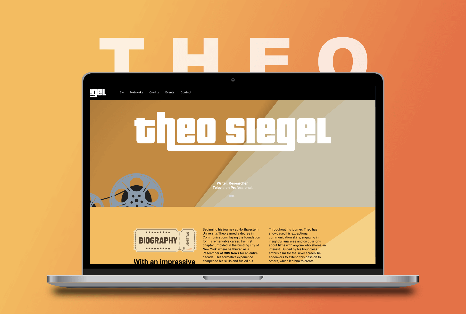 Theo Siegel - Television Professional Website Display