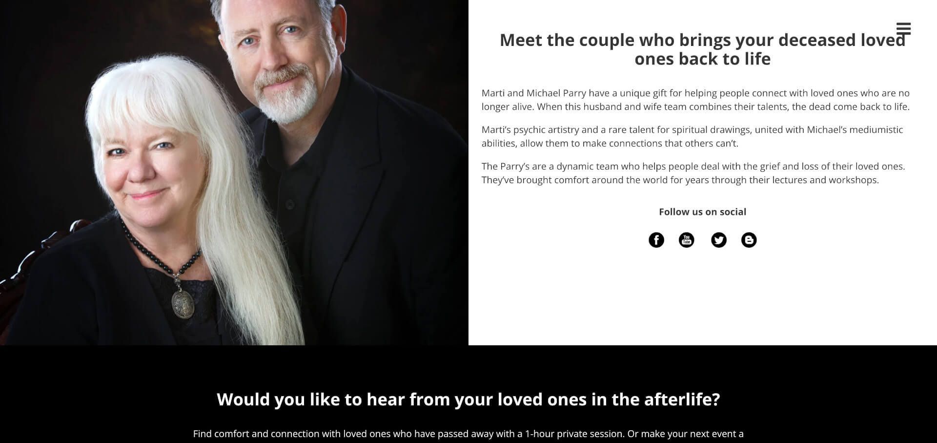 Screenshot of spiritart.com website about page