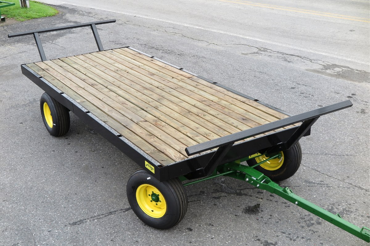Dutch Brothers flatbed bale wagon with pressure-treated wood floor