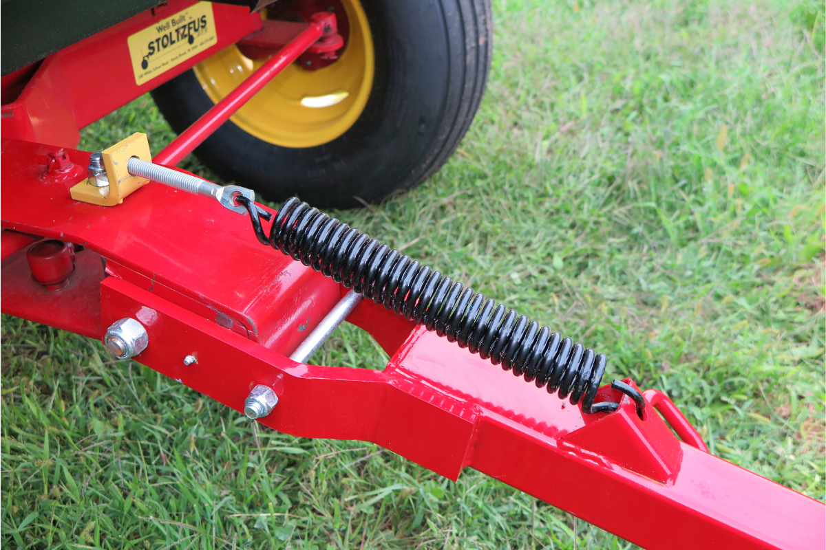 Spring kit option on bale wagon running gear