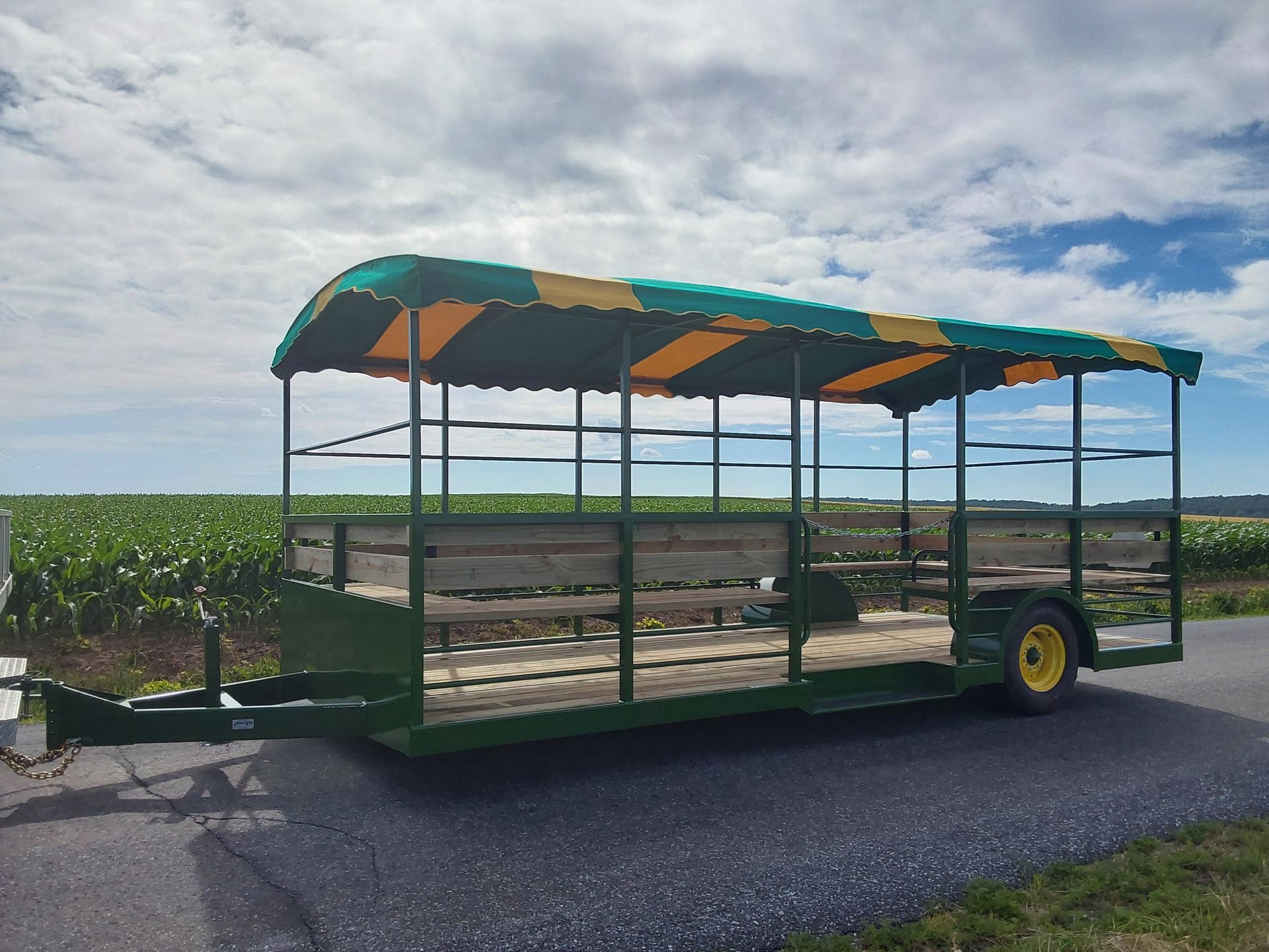 Stoltzfus Manufacturing Low Profile Hayride Wagon with canopy 