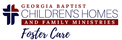 The logo for georgia baptist children 's homes and family ministries foster care