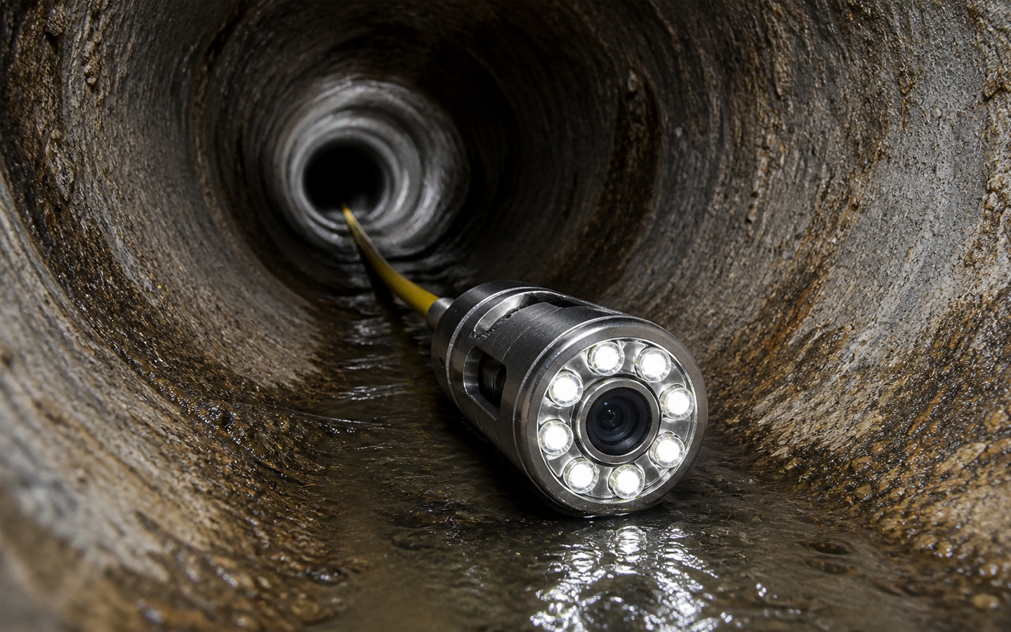 CCTV camera in drain