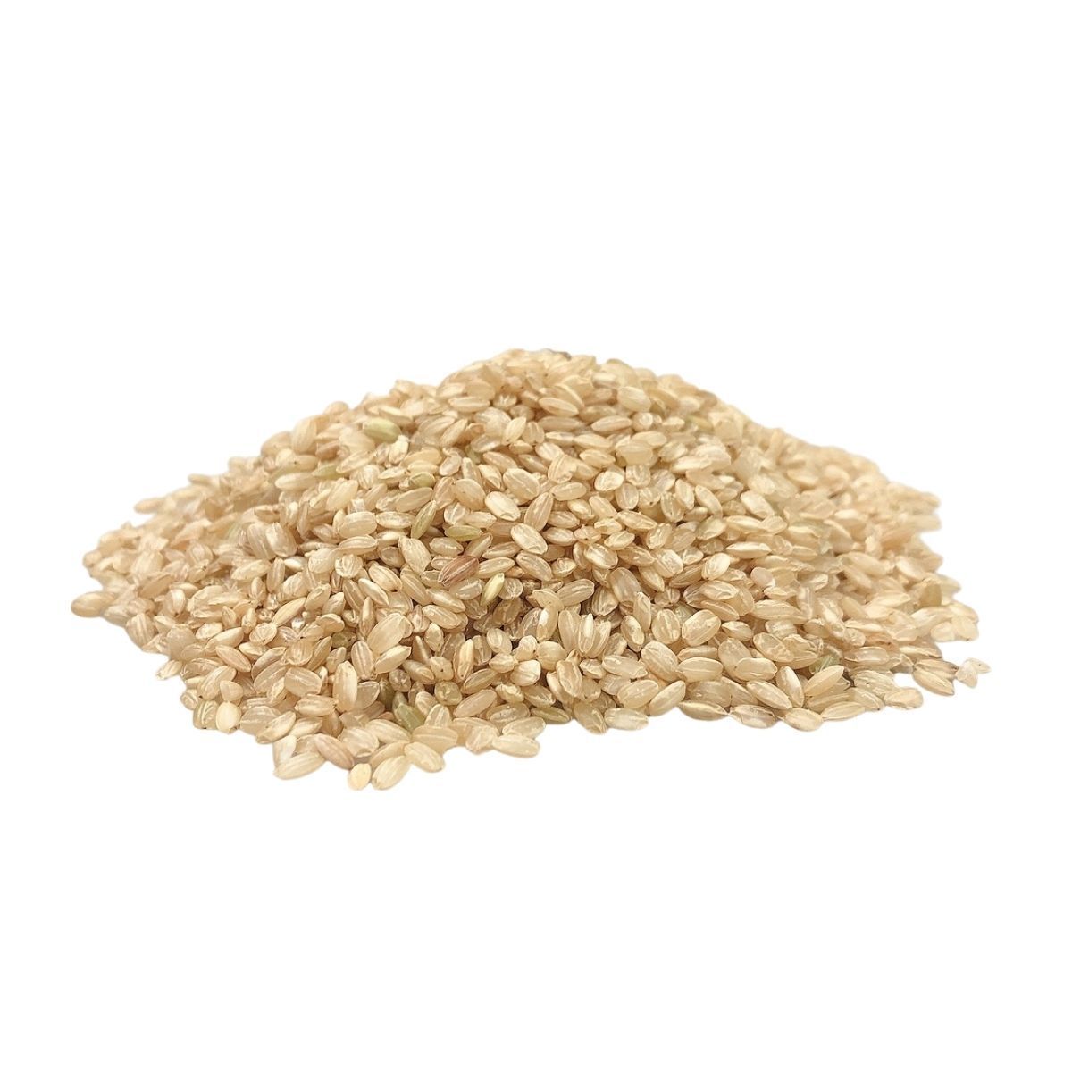 Montón de arroz integral crudo.