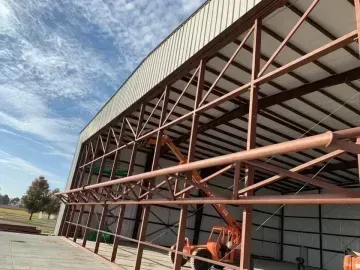 steel frame with metal 