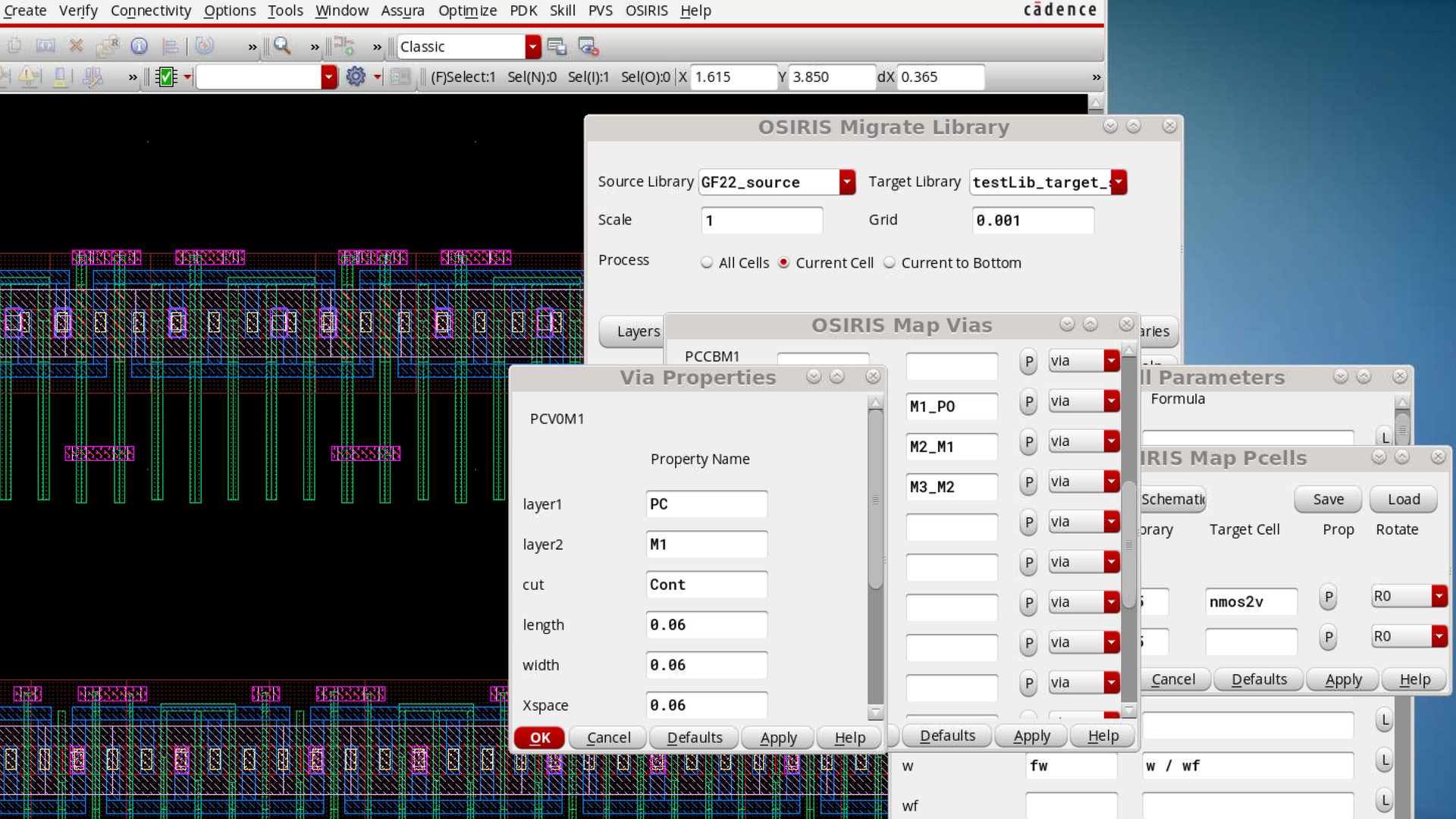 Layout circuit IP migration between foundries and processes