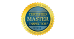 Gold seal with a blue center featuring the text