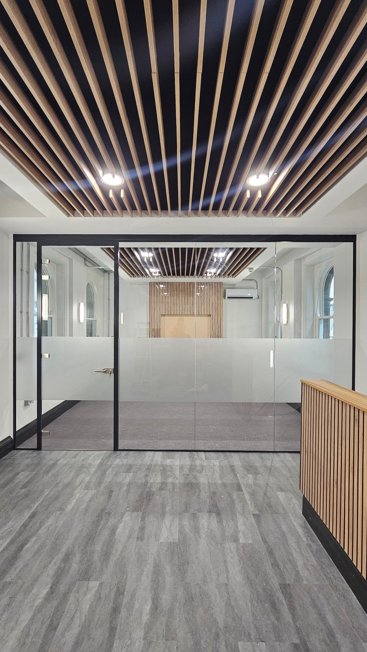Completed Clear Divide glass partition project at Newcastle Central Station, Newcastle upon Tyne