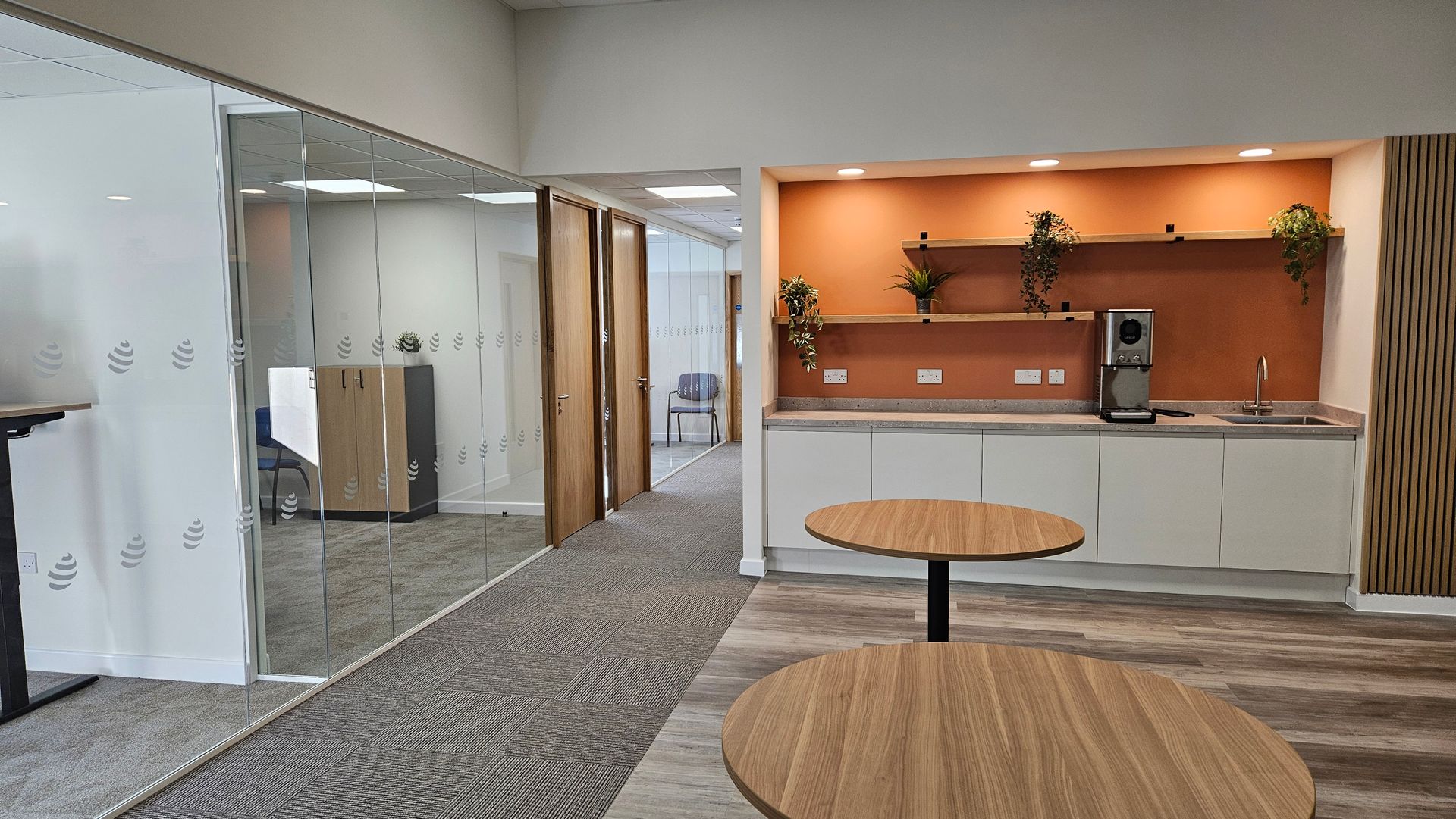 Single glazed glass partitions installed in Cramlington office by Clear Divide Glass Partitions