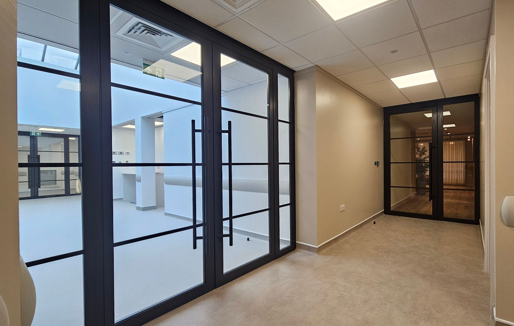 E30 fire rated steel glass partitions installed at private healthcare facility in Team Valley, Gateshead.