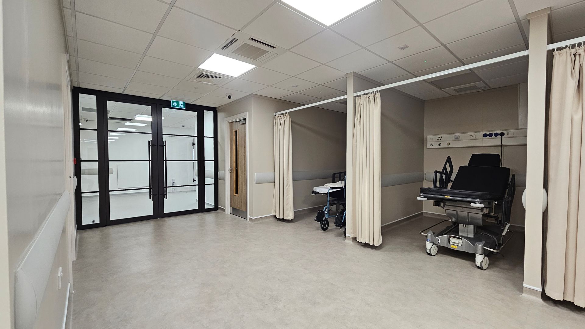 30 minute fire rated steel glass partitions installed at private hospital in Team Valley, Gateshead.