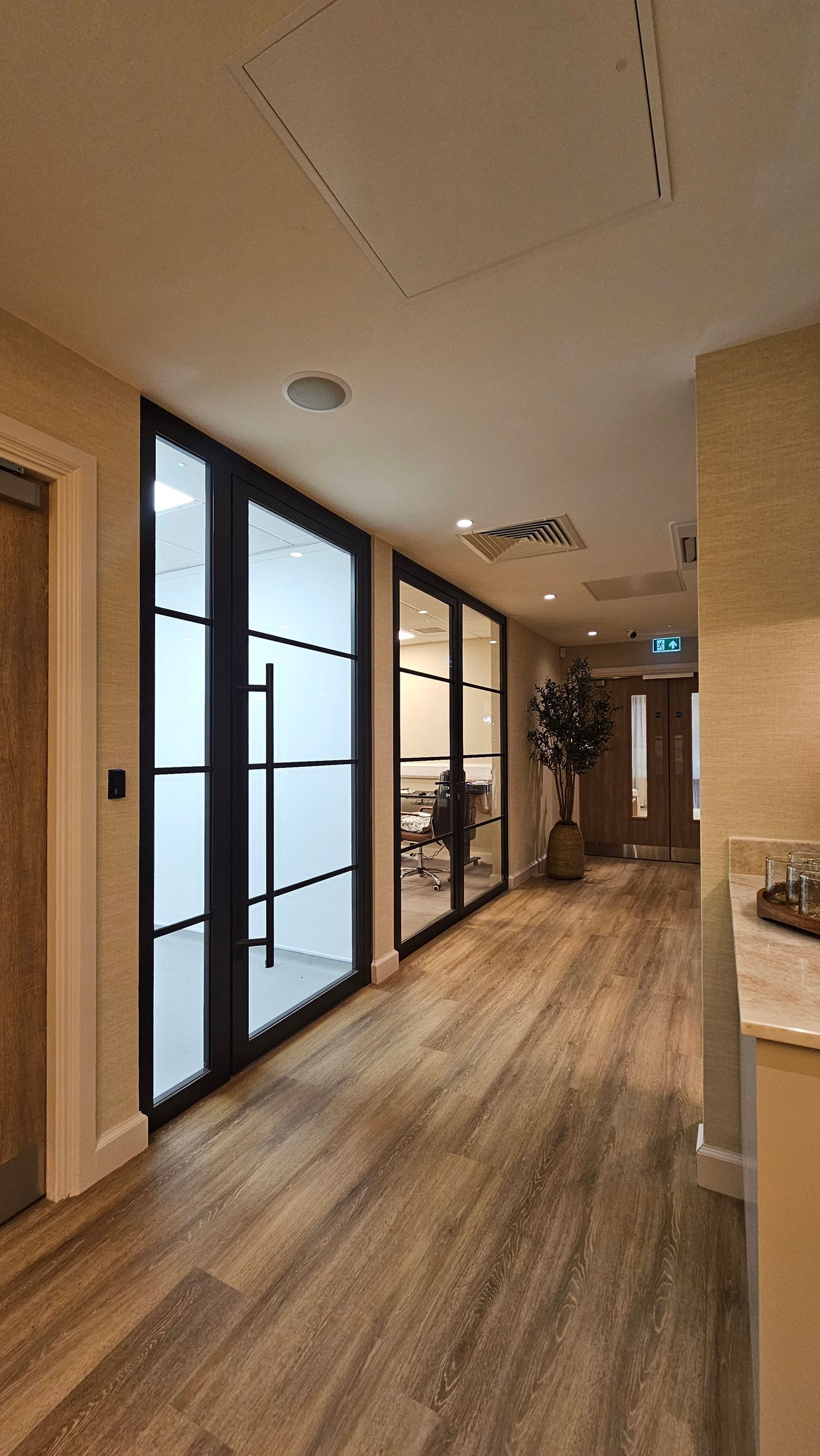 Acoustic Glass Office Partitions installed on Newcastle Quayside 
