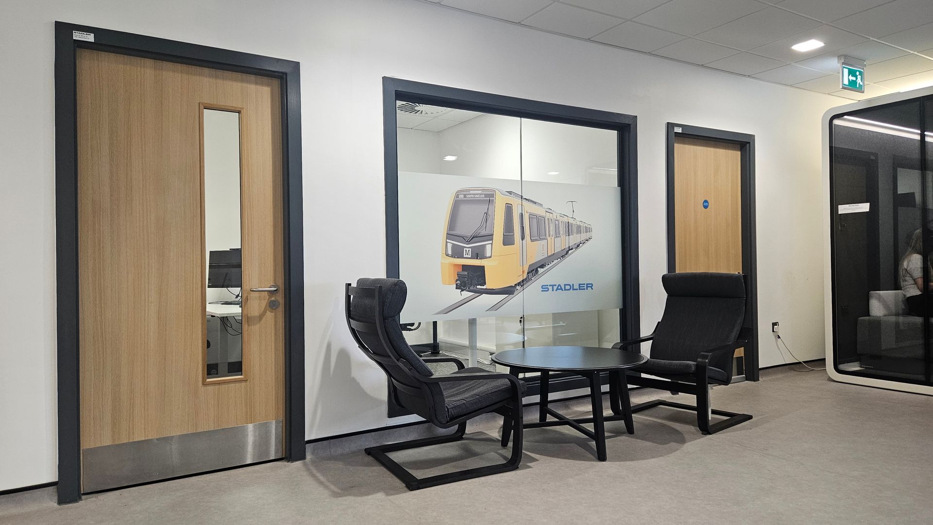 Custom aluminium fire screen with unique glass manifestation by Clear Divide Glass Partitions