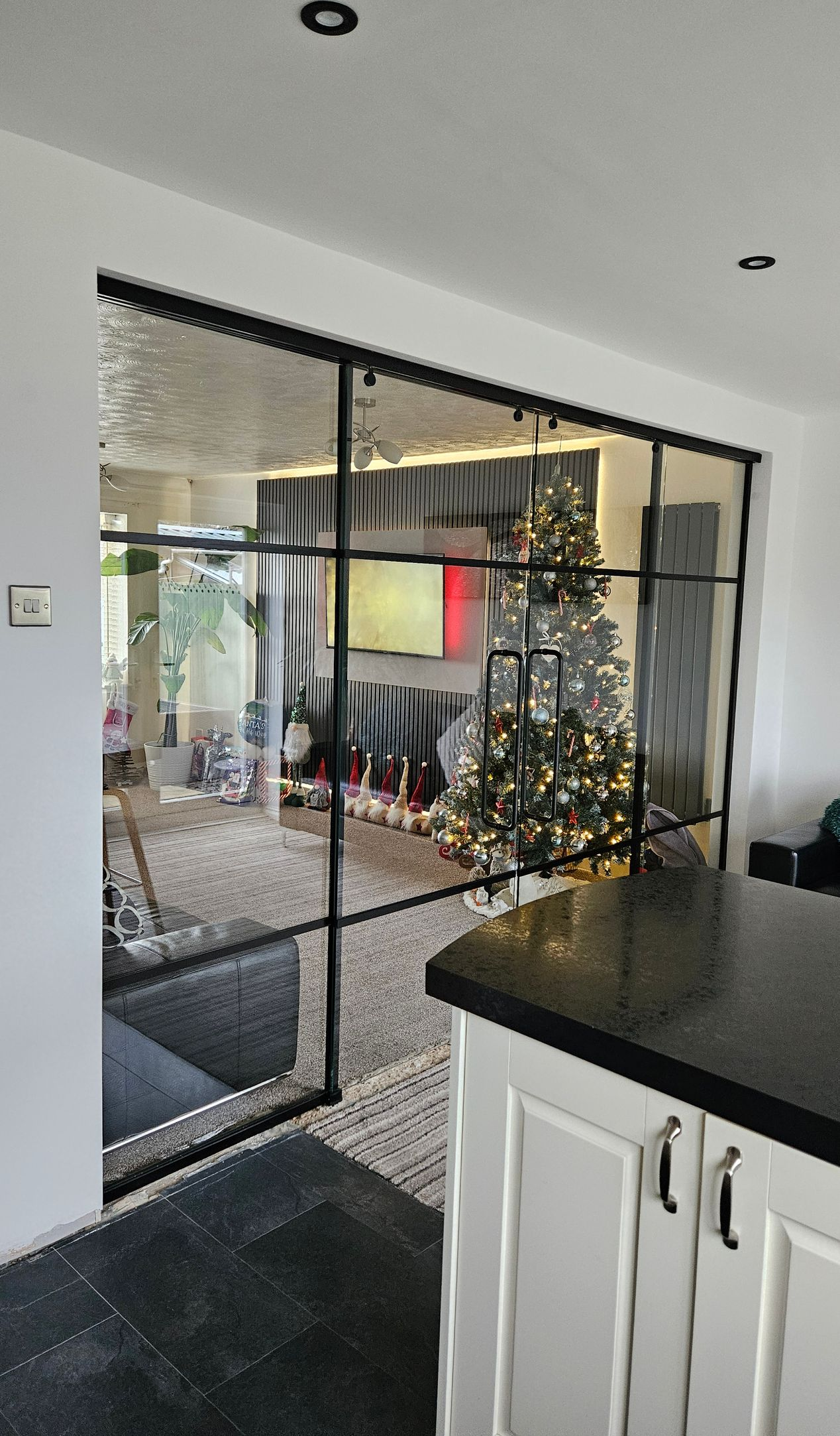 Clear Divide installed this stunning Festive Residential Glass Partition in Newcastle 