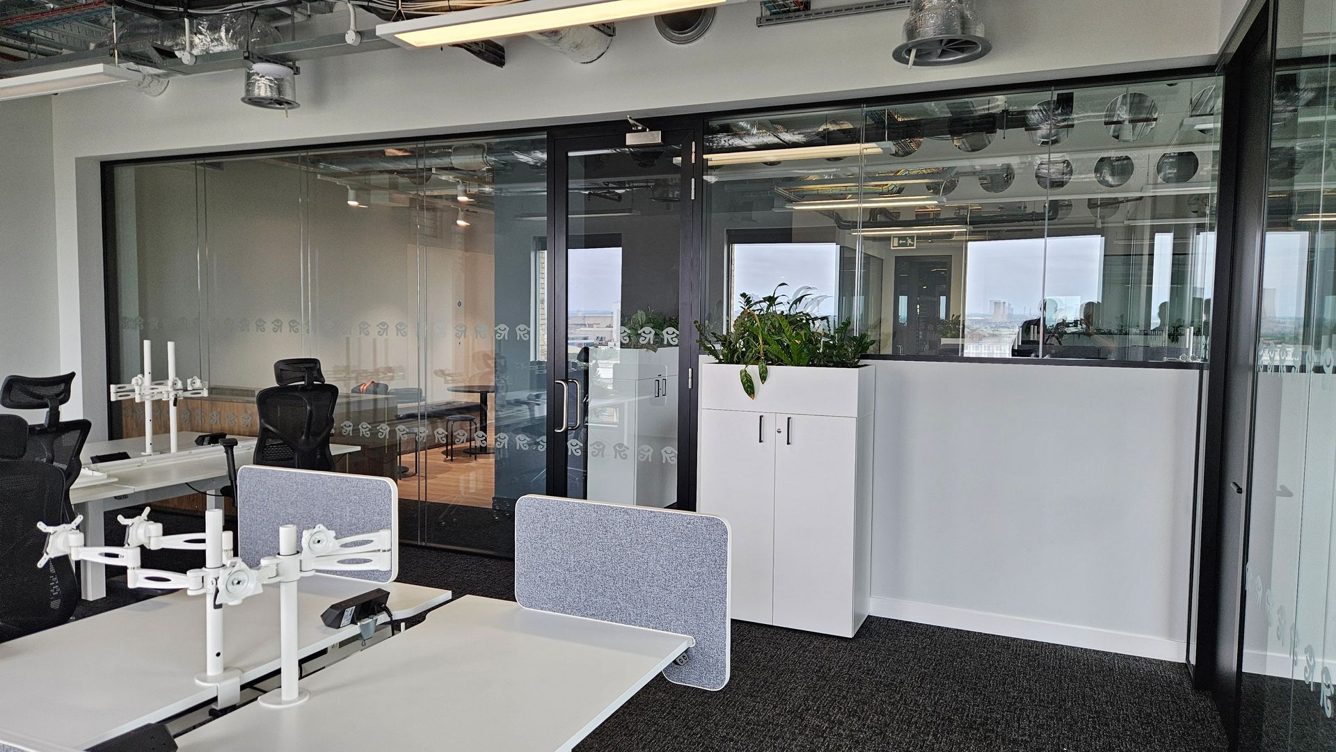 100mm double glazed acoustic office partitions installed in a prestigious Middlesbrough office