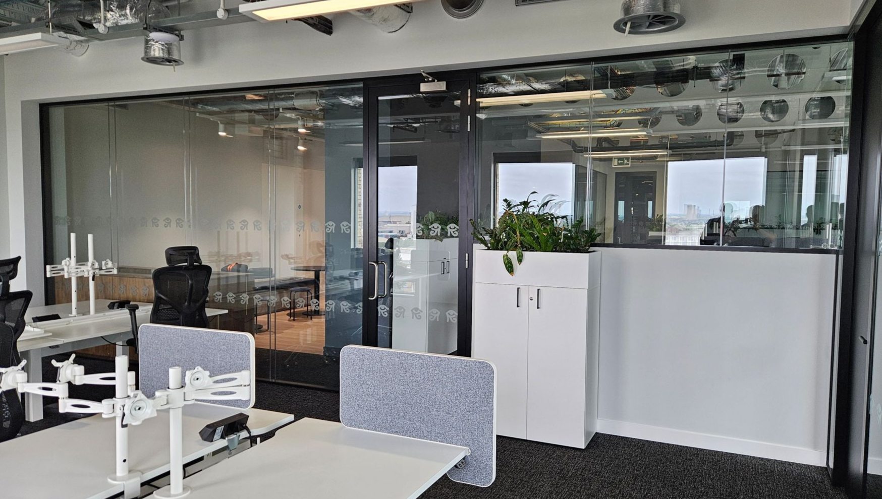 Double glazed acoustic glass partitions installed in a prestigious Middlesbrough office
