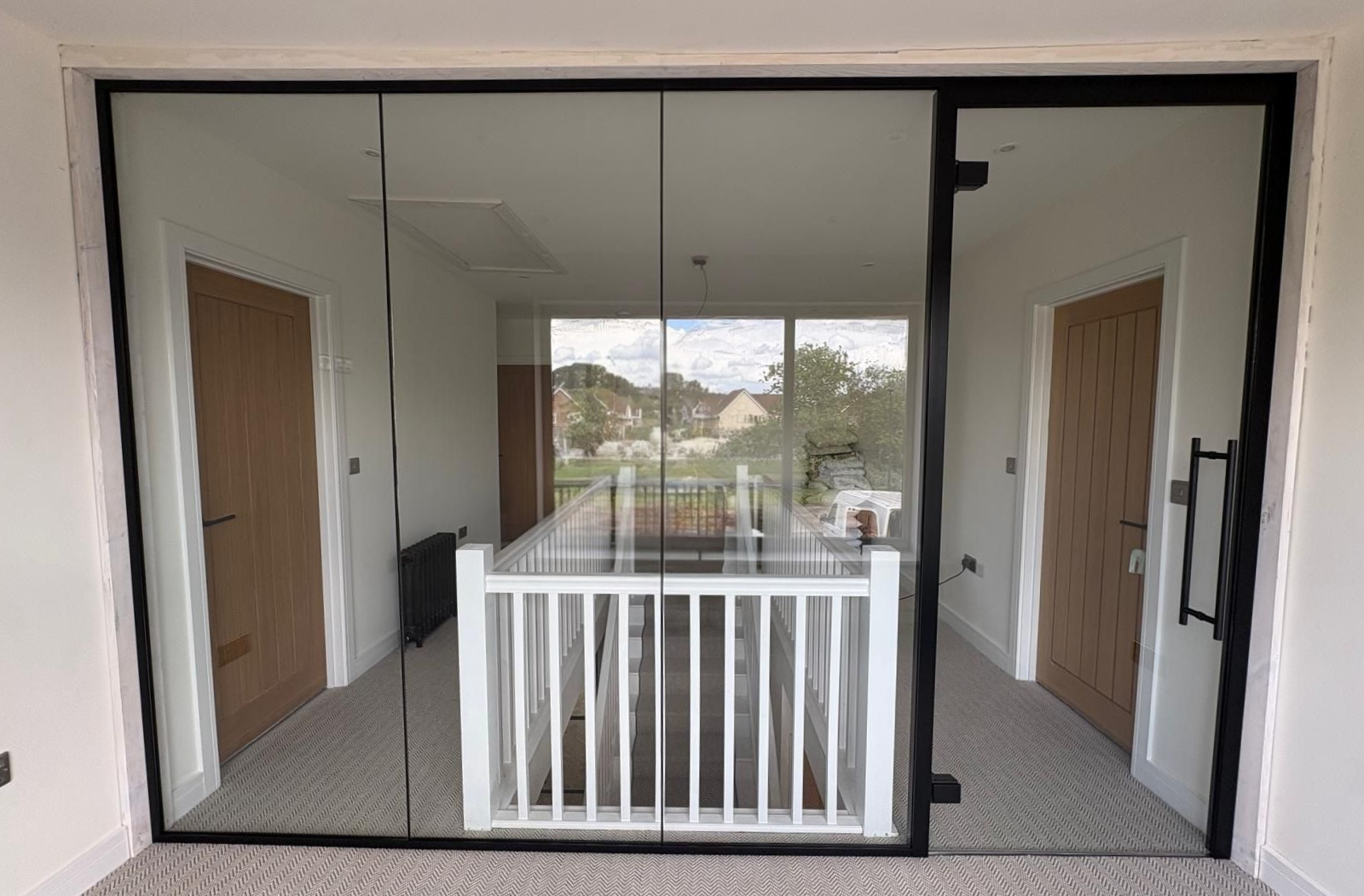 Bespoke domestic glass partitions near Whitley Bay and North Shields