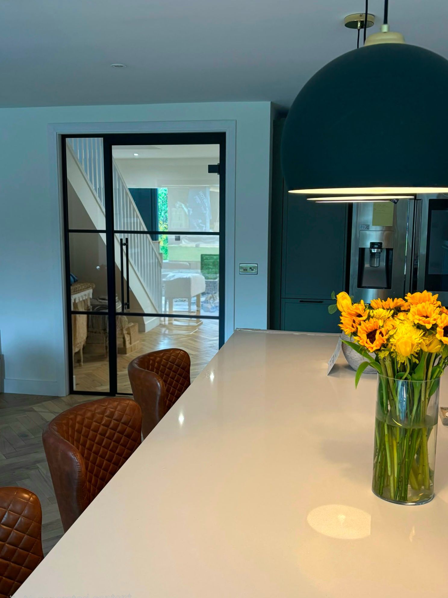 Bespoke Residential Crittall Style Glass Door and Side Screen by Clear Divide