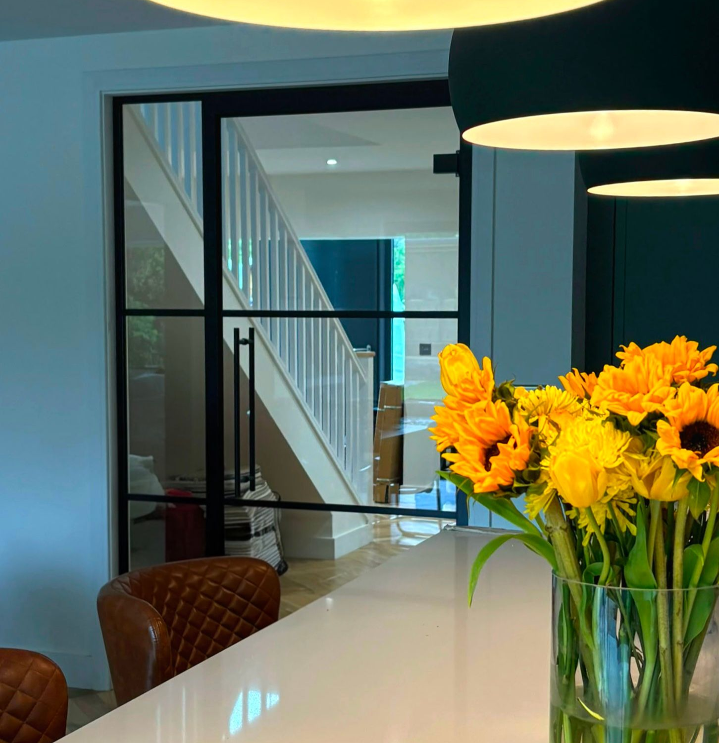 Bespoke residential glass partition installation in Tynemouth