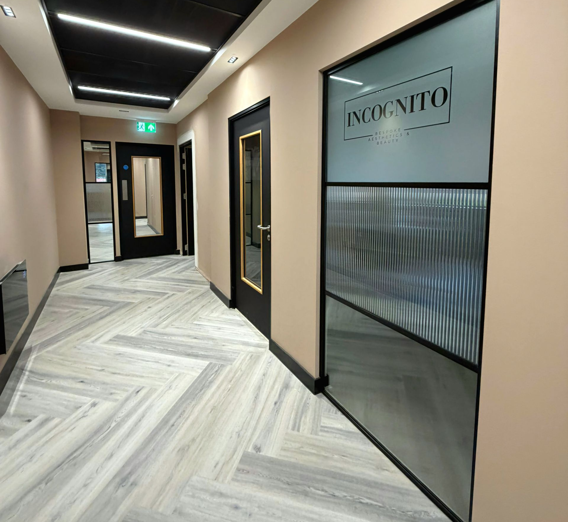 Industrial style glass office partitions Ascot Berkshire installation