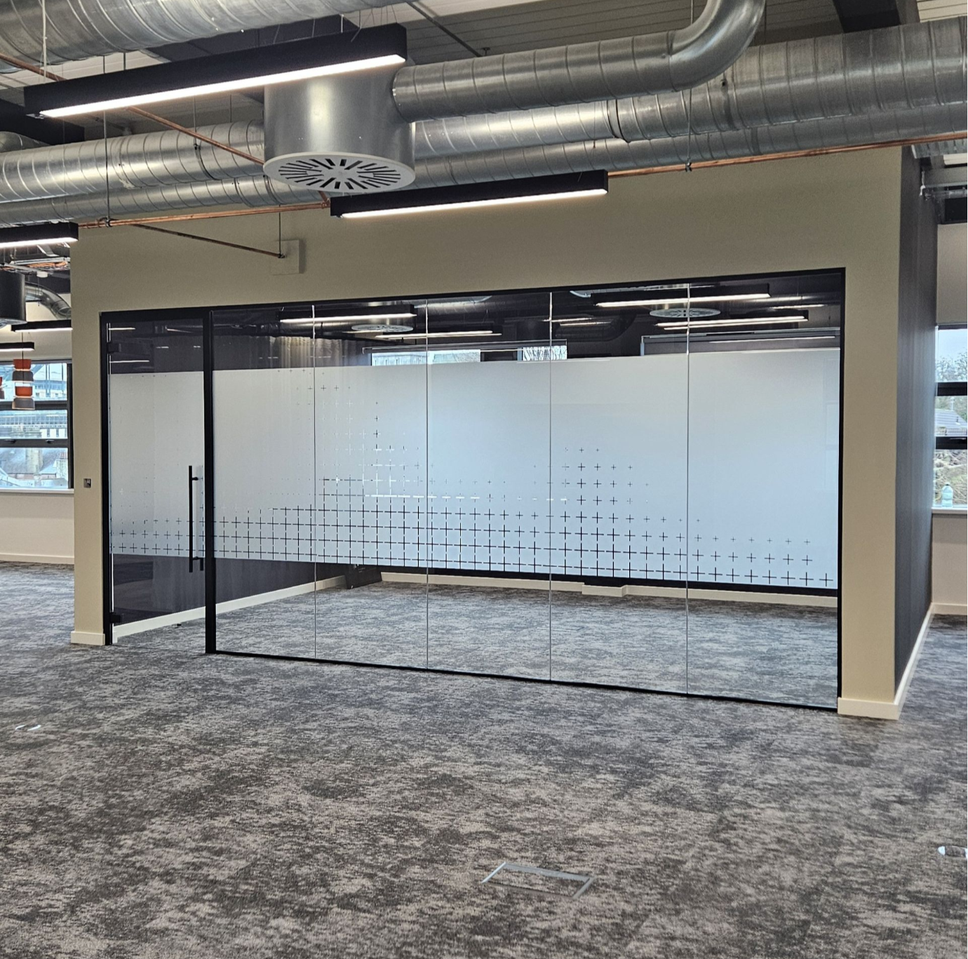 Single Glazed Office Partition installed in Newcastle by Clear Divide
