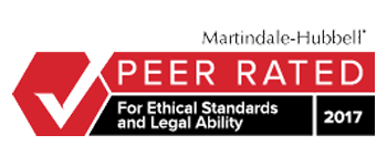 Martindale hubbell peer rated for ethical standards and legal ability in 2017