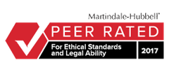 Martindale hubbell peer rated for ethical standards and legal ability in 2017