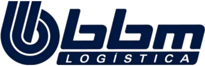 Logotipo da BBL Logística em azul e preto com letras estilizadas sobre fundo branco.