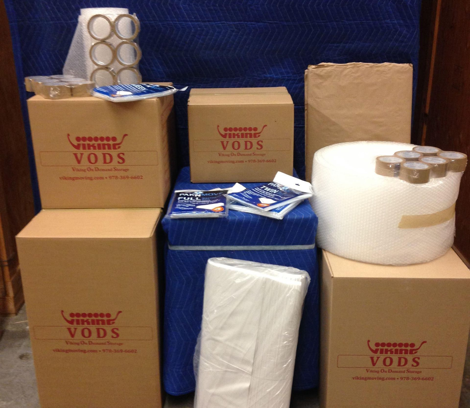 Selection of Viking packing and moving supplies