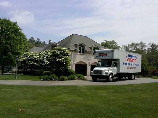 Viking truck in the driveway of a residential home