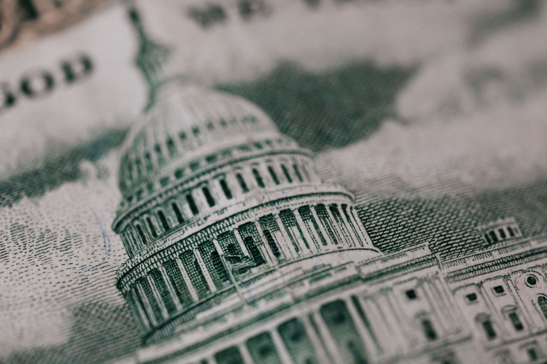 Close-up of a U.S. Capitol