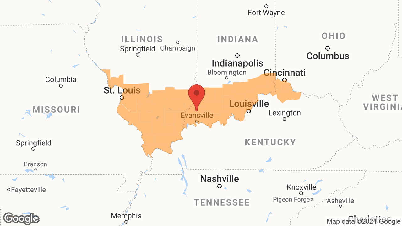 Evansville Indiana Map - Evansville, Indiana - Allied Electrical Contractors