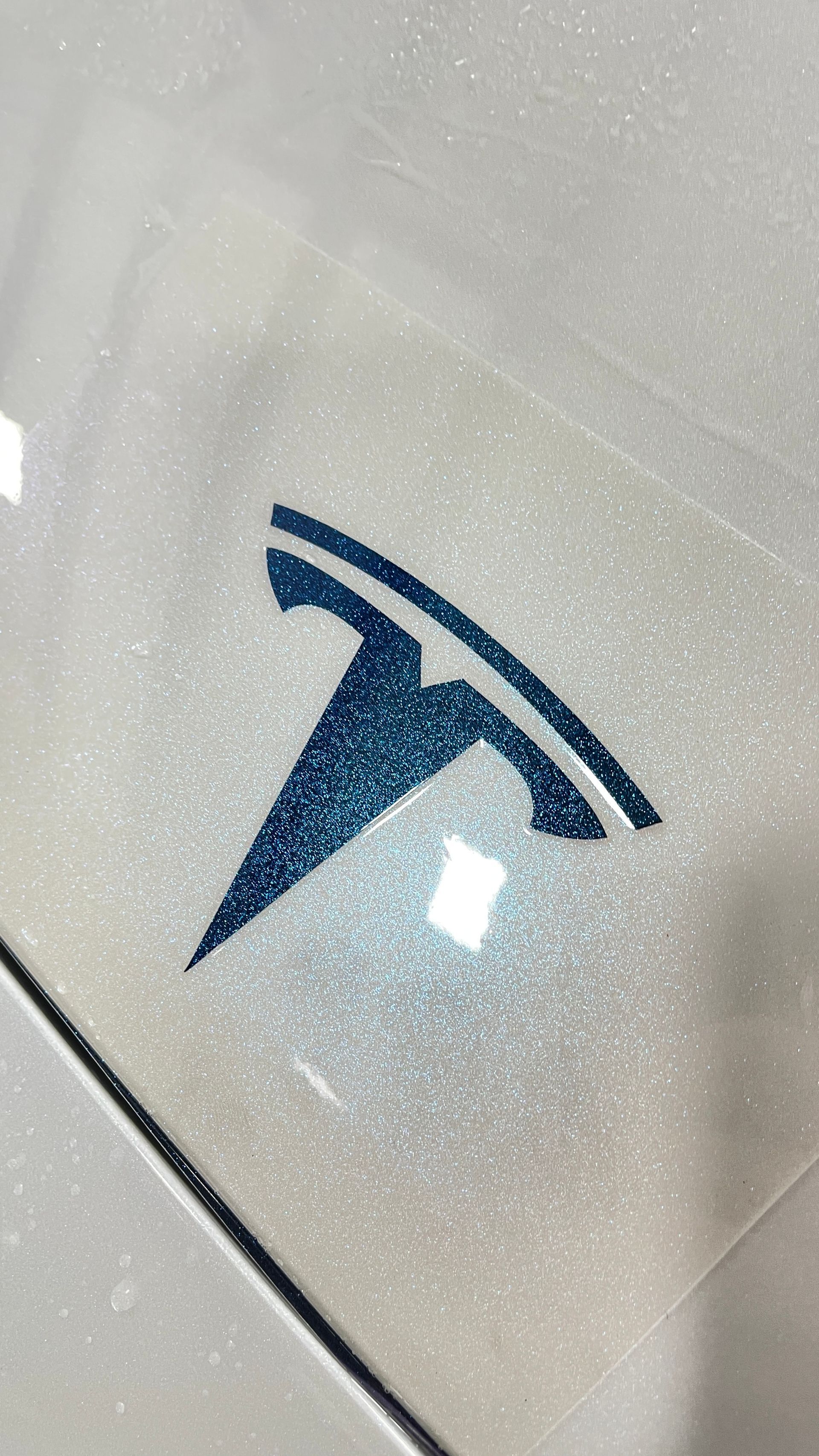 white tesla 